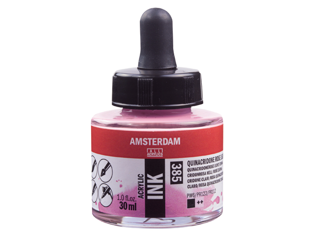 דיו אקריליק אמסטרדם 30מל בגוון Quinacridone rose L 385