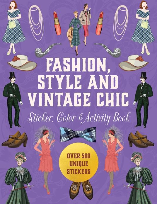 ספר מדבקות FASHION STYLE AND VINTAGE CHIC