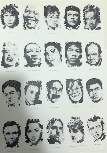 חוברת צביעה במספרים ICONIC PORTRAITS QUERKLES
