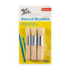 סט 3 מכחולי טיפוף STENCIL BRUSHES MONT MART