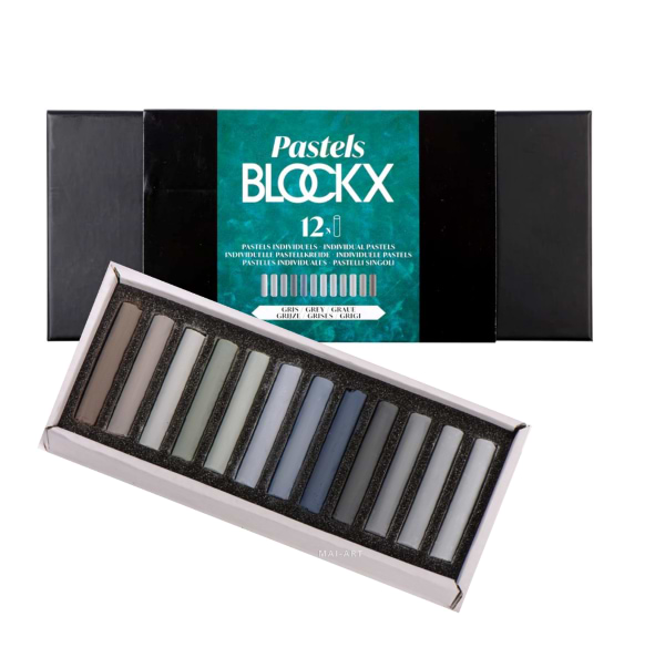 סט מארז פסטל אפורים 12 BLOCKX - GREY 