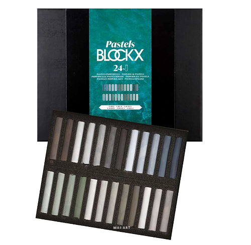 סט מארז פסטל אפורים 24 BLOCKX - GREY 
