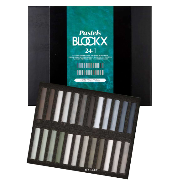 סט מארז פסטל אפורים 24 BLOCKX - GREY 