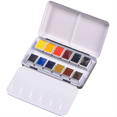 סט 12 צבעי מים בלוקס WATERCOLOR BLOCKX ARTIST
