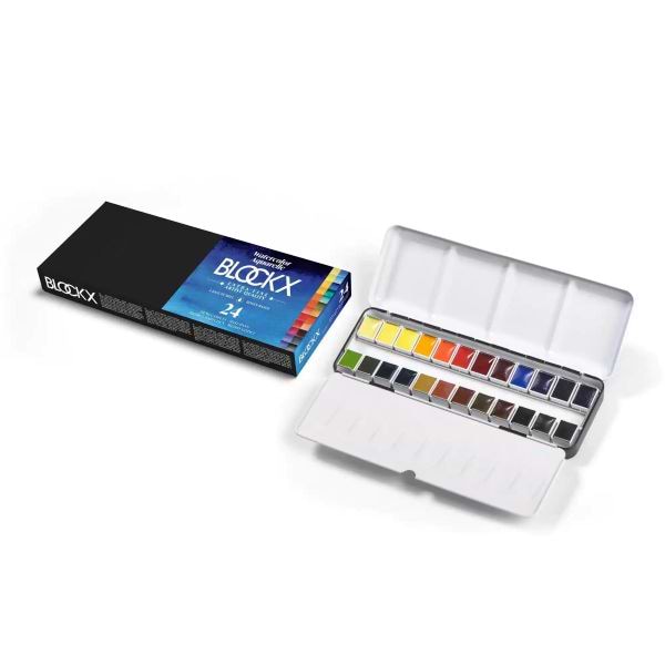 סט 24 צבעי מים בלוקס WATERCOLOR BLOCKX ARTIST