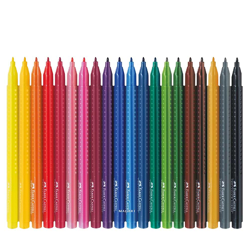 מארז 20 טושים דקים לאחיזה נכונה FABER CASTELL GRIP