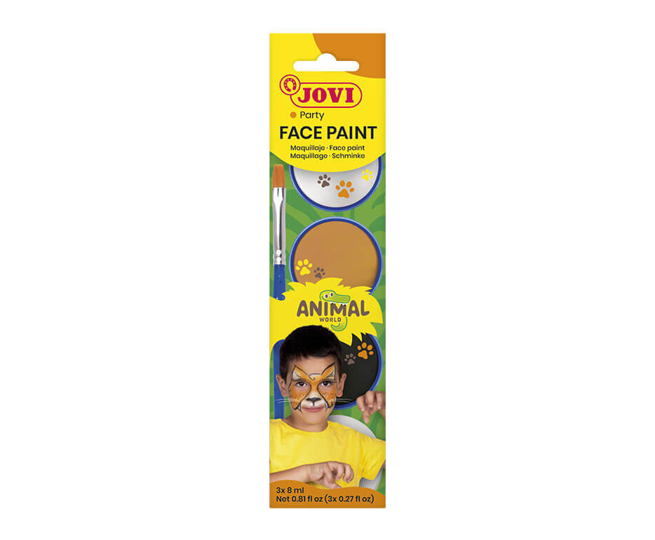 סט צבע לפנים - קרם 3 ANIMAL גוונים מבית JOVI