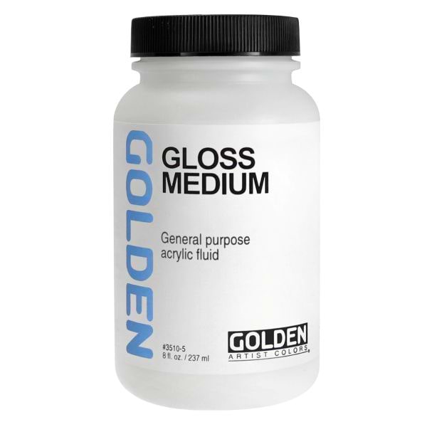 מדיום לאקריליק מבריק 237מ"ל GLOSS MEDIUM Multi purpose fluid acrylic GOLDEN