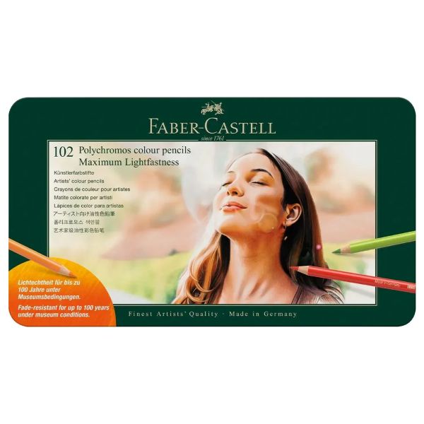 סט 102 עפרונות פוליכרומס פאבר קסטל FABER CASTELL POLYCHROMOS MAXIMUM LIGHTFASTNESS