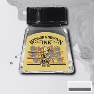 דיו WINSOR & NEWTON SILVER METALLIC ALUMINIUM