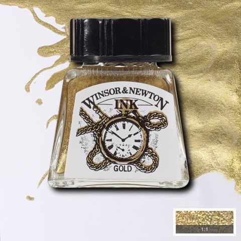 דיו WINSOR & NEWTON GOLD MATALLIC BRONZE