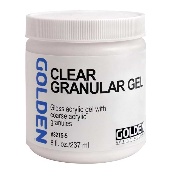 מדיום ג'ל אקרילי למראה זכוכית כתושה 237מל' CLEAR GRANULAR GEL GOLDEN