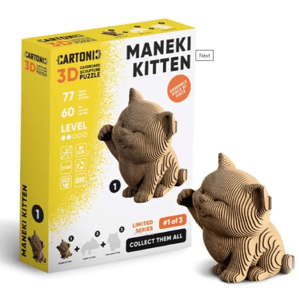 ערכת הרכבה תלת מימד חתול מנופף  3D PUZZLE MANEKI KITTEN 