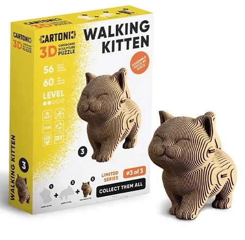 ערכת הרכבה תלת מימד חתול הולך  3D PUZZLE WALKING KITTEN 