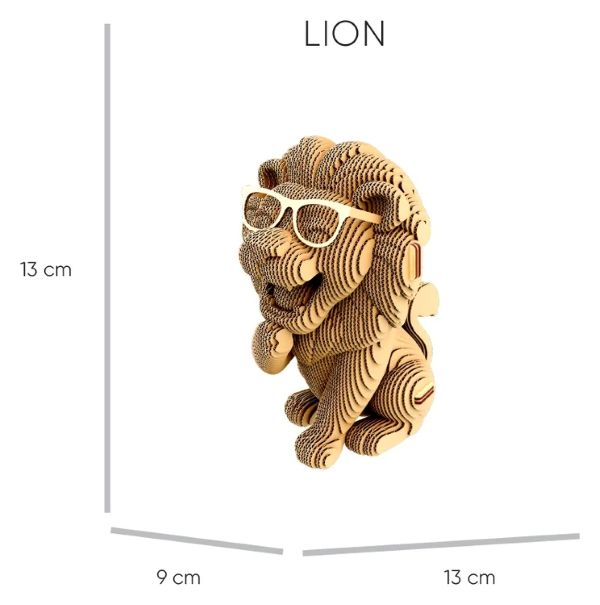 ערכת הרכבה תלת מימד אריה במשקפיים 3D PUZZLE LION 