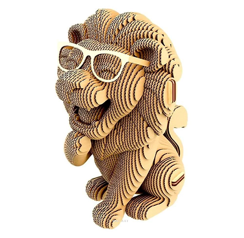 ערכת הרכבה תלת מימד אריה במשקפיים 3D PUZZLE LION 