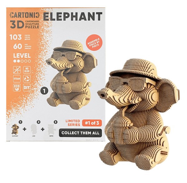 ערכת הרכבה תלת מימד פיל מגניב 3D PUZZLE ELEPHANT 