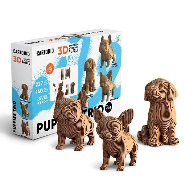 ערכת הרכבה תלת מימד 3 כלבלבים 3D PUZZLE PUPPIES TRIO 