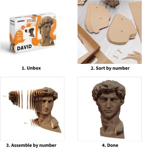 ערכת הרכבה תלת מימד דוד 3D PUZZLE DAVID 