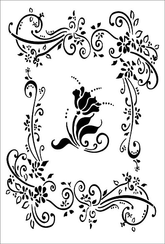 שבלונה ART STENCILS 20/29 FLOWERS1 3D 091