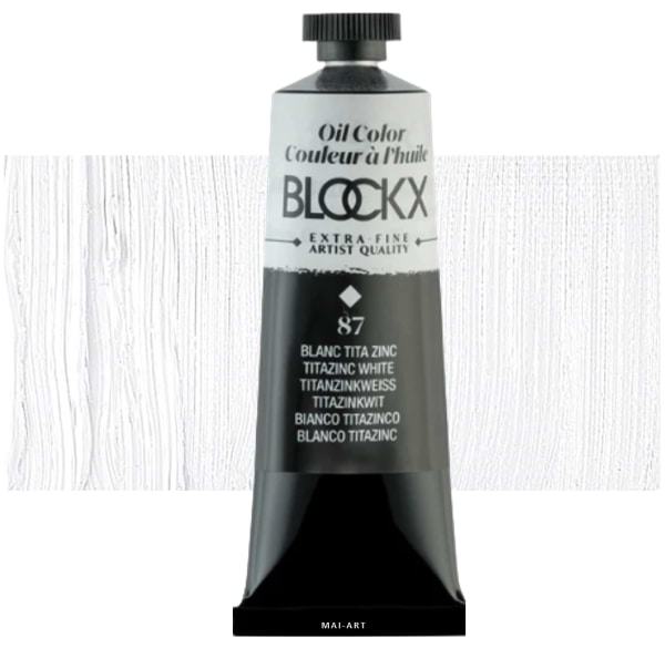 צבע שמן בלוקס 60מ"ל לבן זינק BLOCKX Titanium-Zinc White 87