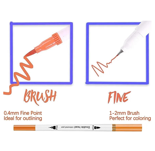 מארז 72 טושים דו צדדיים DUAL TIP BRUSH PENS 