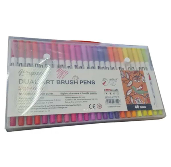 מארז 48 טושים דו צדדיים DUAL TIP BRUSH PENS SIGNATURE