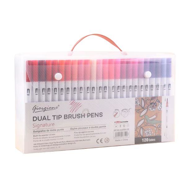 מארז 120 טושים דו צדדיים DUAL TIP BRUSH PENS SIGNATURE