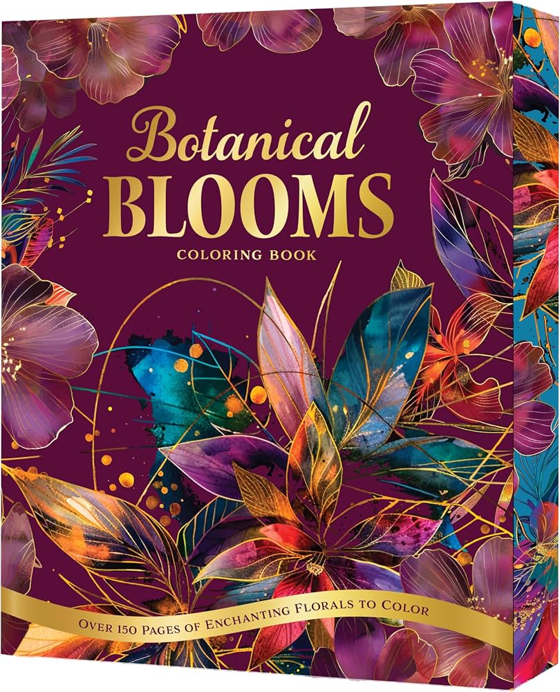 חוברת צביעה BOTANICAL BLOOMS COLORING BOOK 