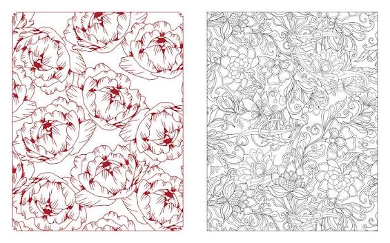 חוברת צביעה BOTANICAL BLOOMS COLORING BOOK 