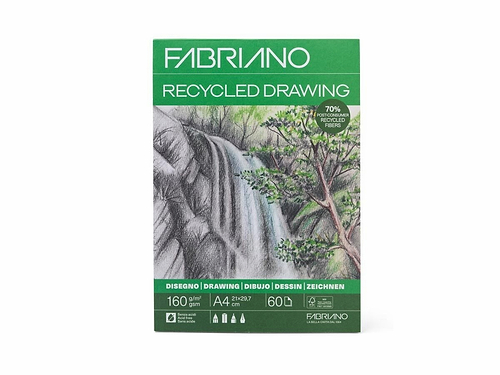 בלוק רישום ממוחזר פבריאנו RECYCLED DRAWING A4 200GM 