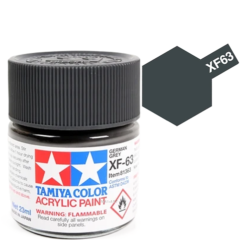 צבעים למודלים TAMIY COLOR ACRYLIC PAINT MINI GERMAN GREY XF63