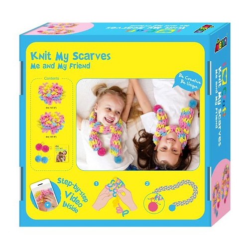 ערכת סריגת צעיף KNIT MY SCARVES ME AND MY FRIEND