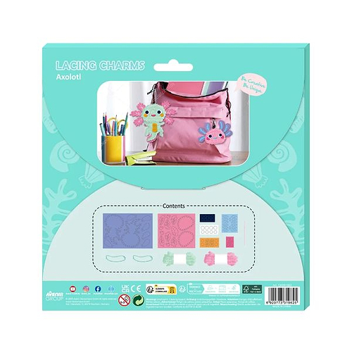 ערכת הכנת צ'ארמים לתיק LACING CHARMS AXOLOTL