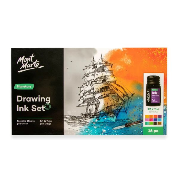 ערכת דיו לציור DRAWING INK SET MONT MARTE