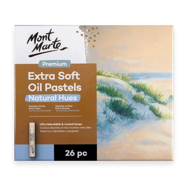 סט 26 פסטל שמן מונט מרט רכים במיוחד EXTRA SOFT OIL PASTELS MONT MARTE