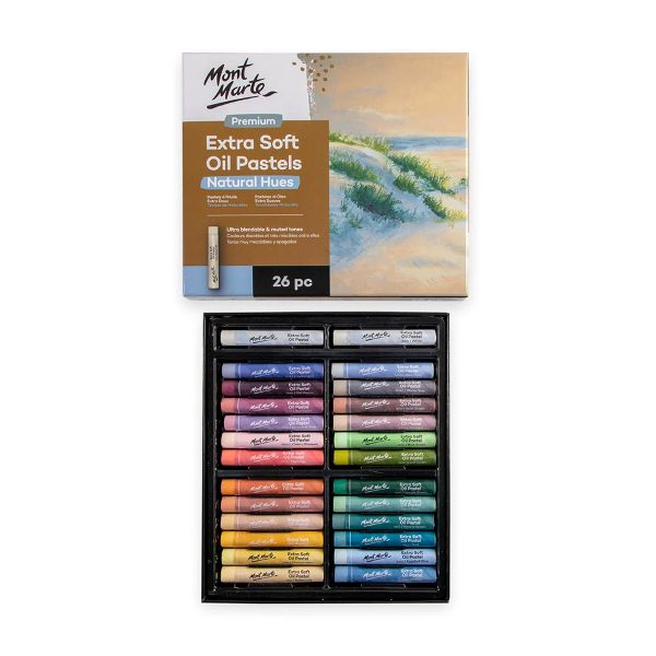 סט 26 פסטל שמן מונט מרט רכים במיוחד EXTRA SOFT OIL PASTELS MONT MARTE