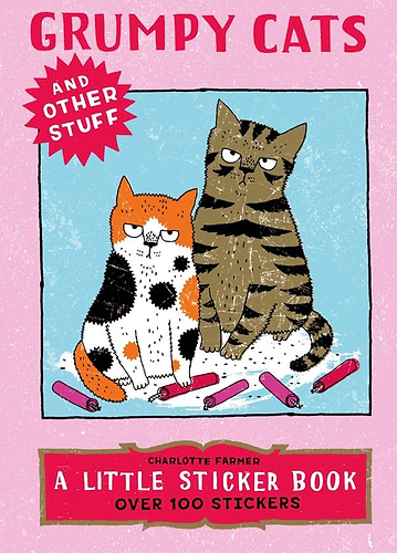 ספר מדבקות בולים וינטאג' חתולים GRUMPY CATS AND OTHER STUFF