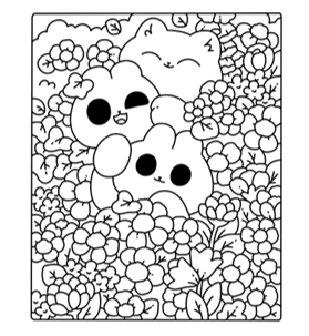 חוברת צביעה CUTE N COZY COLOURING WORLD