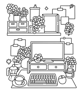 חוברת צביעה CUTE N COZY COLOURING WORLD