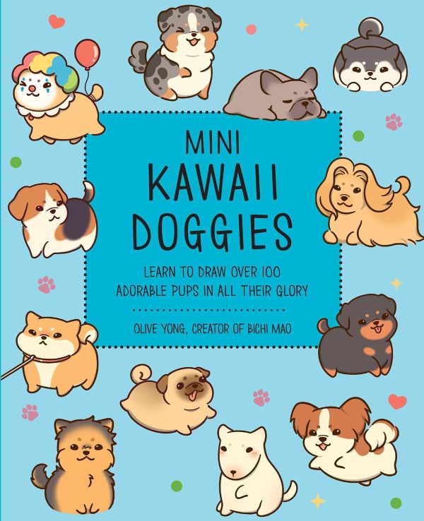 ספר לימוד ציור MINI KAWAII DOGGIES