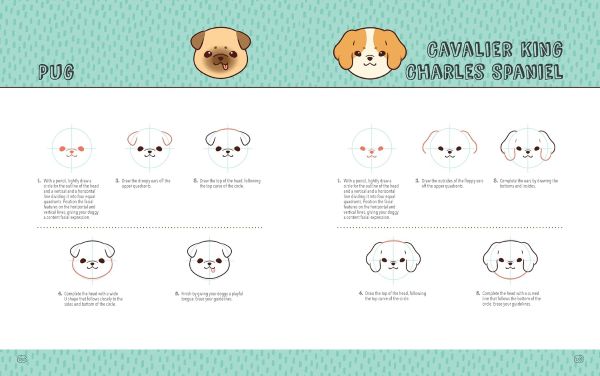 ספר לימוד ציור MINI KAWAII DOGGIES