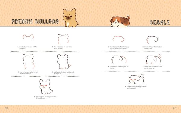 ספר לימוד ציור MINI KAWAII DOGGIES