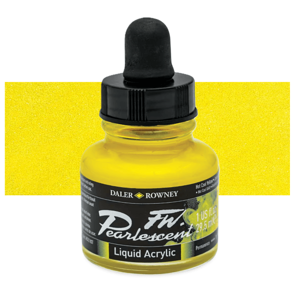  דיו אקרילי FW  Hot Cool Yellow 113