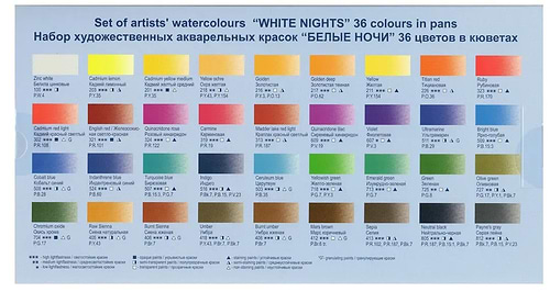 St Petersburg Watercolours white night 36set