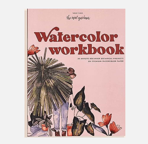 חוברת צביעה ולימוד WATERCOLOR WORKBOOK SARAH SIMON