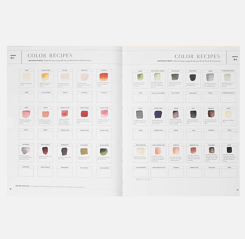חוברת צביעה ולימוד WATERCOLOR WORKBOOK SARAH SIMON