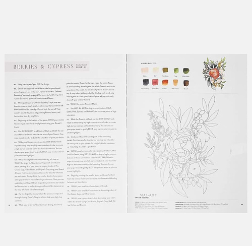 חוברת צביעה ולימוד WATERCOLOR WORKBOOK SARAH SIMON