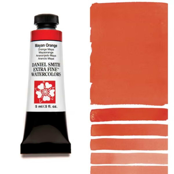 צבע מים שפופרת MAYAN ORANGE 5ML S3  DANIEL SMITH 