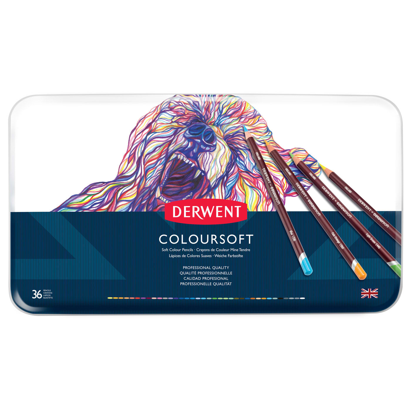 סט 36 עפרונות COLOURSOFT מבית דרווינט אנגליה